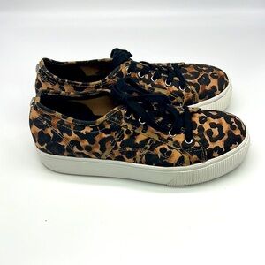 Steve Madden - Emmi Cheetah Brown Black Platform Lace Up Sneakers Size 10